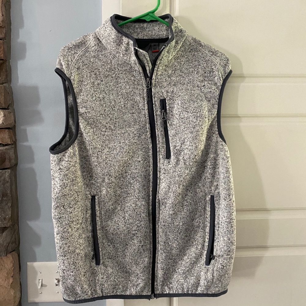 Grey and white vest